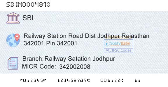State Bank Of India Railway Satation JodhpurBranch 