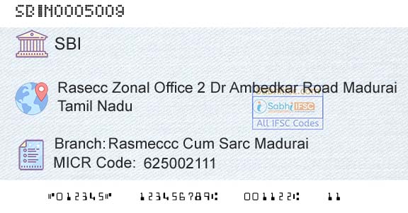 State Bank Of India Rasmeccc Cum Sarc MaduraiBranch 