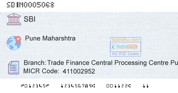 State Bank Of India Trade Finance Central Processing Centre PuneBranch 