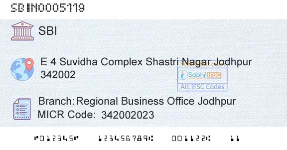 State Bank Of India Regional Business Office JodhpurBranch 