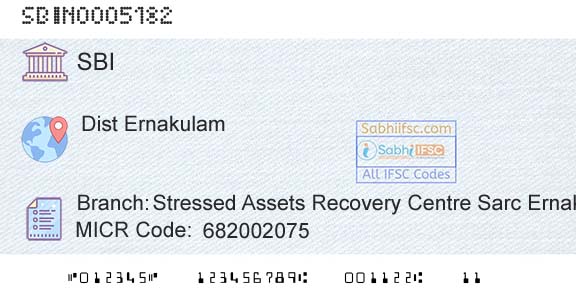 State Bank Of India Stressed Assets Recovery Centre Sarc ErnakulamBranch 