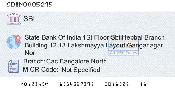 State Bank Of India Cac Bangalore NorthBranch 