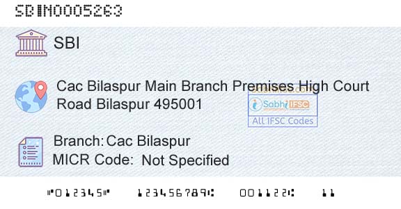 State Bank Of India Cac BilaspurBranch 