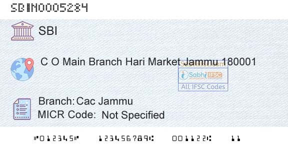 State Bank Of India Cac JammuBranch 