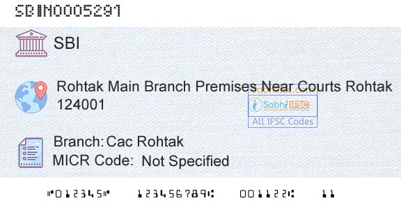 State Bank Of India Cac RohtakBranch 