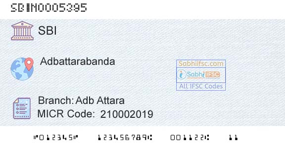 State Bank Of India Adb AttaraBranch 