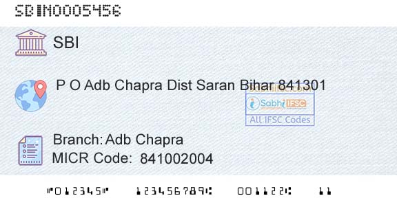 State Bank Of India Adb ChapraBranch 
