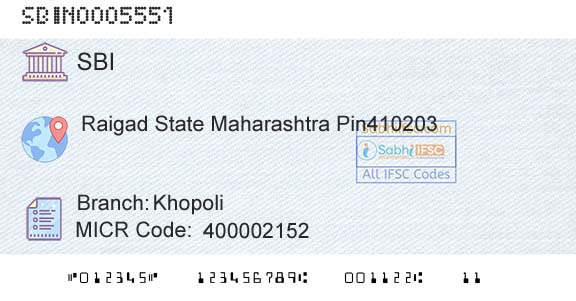 State Bank Of India KhopoliBranch 