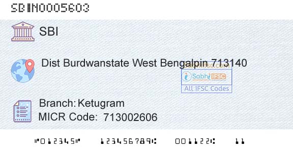 State Bank Of India KetugramBranch 