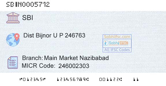 State Bank Of India Main Market NazibabadBranch 