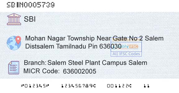 State Bank Of India Salem Steel Plant Campus SalemBranch 