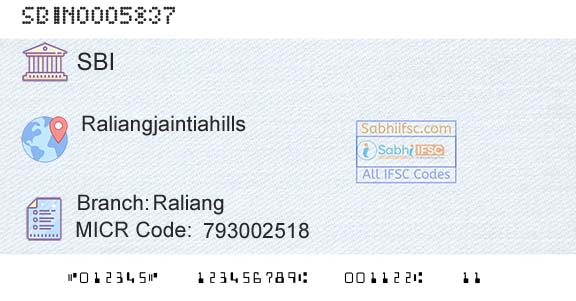 State Bank Of India RaliangBranch 