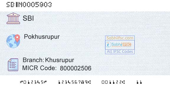 State Bank Of India KhusrupurBranch 