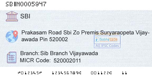 State Bank Of India Sib Branch VijayawadaBranch 