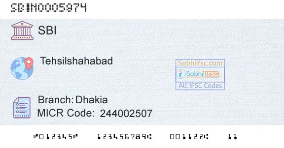 State Bank Of India DhakiaBranch 