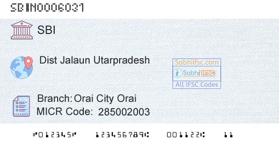 State Bank Of India Orai City OraiBranch 
