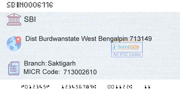 State Bank Of India SaktigarhBranch 