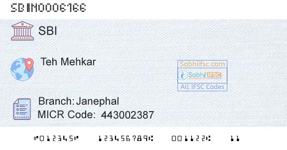 State Bank Of India JanephalBranch 
