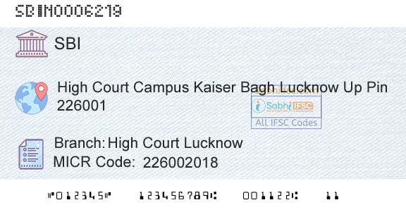 State Bank Of India High Court LucknowBranch 