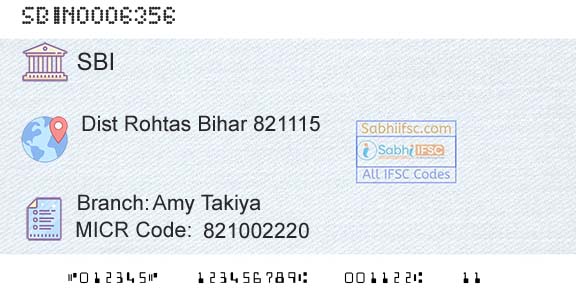 State Bank Of India Amy TakiyaBranch 