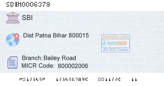 State Bank Of India Bailey RoadBranch 