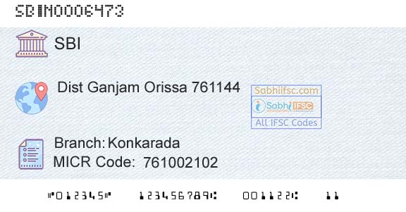 State Bank Of India KonkaradaBranch 