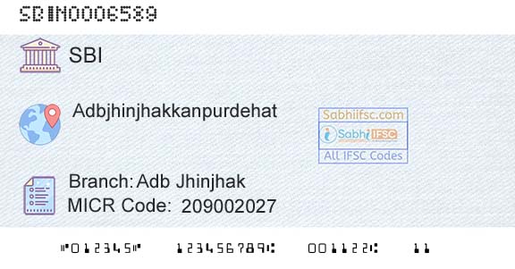 State Bank Of India Adb JhinjhakBranch 