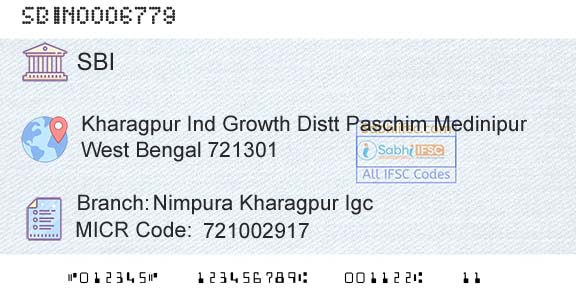 State Bank Of India Nimpura Kharagpur IgcBranch 