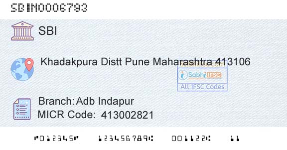 State Bank Of India Adb IndapurBranch