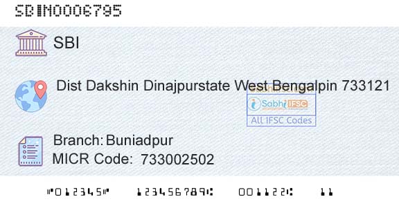 State Bank Of India BuniadpurBranch 