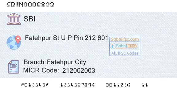 State Bank Of India Fatehpur CityBranch 