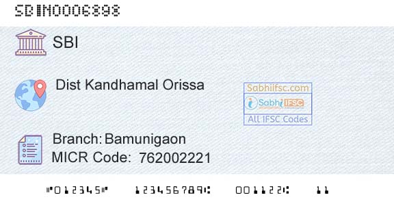 State Bank Of India BamunigaonBranch 
