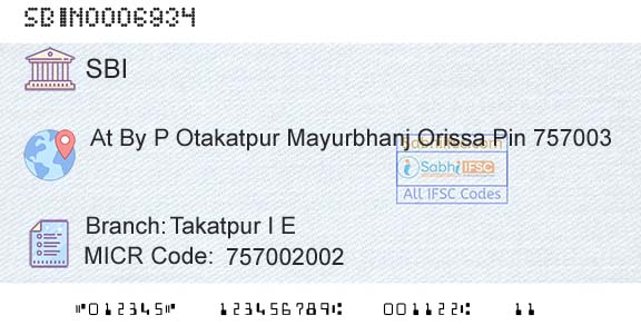 State Bank Of India Takatpur I EBranch 