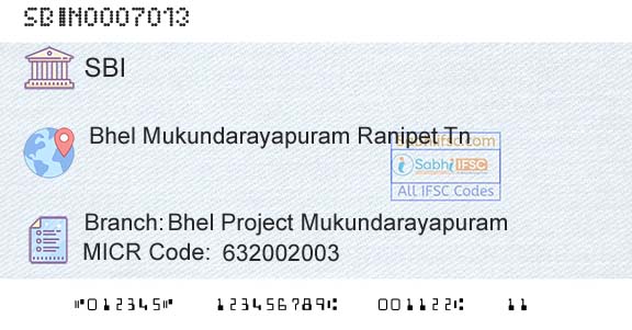 State Bank Of India Bhel Project MukundarayapuramBranch 