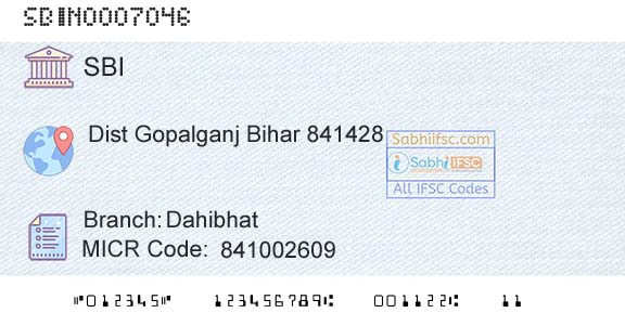 State Bank Of India DahibhatBranch 
