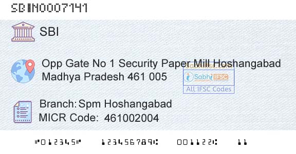 State Bank Of India Spm HoshangabadBranch 