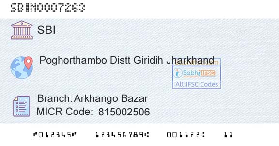 State Bank Of India Arkhango BazarBranch 