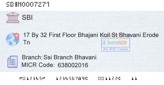 State Bank Of India Ssi Branch BhavaniBranch 