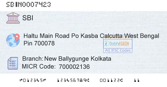 State Bank Of India New Ballygunge KolkataBranch 