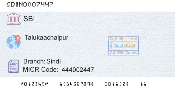 State Bank Of India SindiBranch 