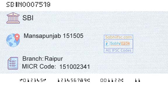 State Bank Of India RaipurBranch 