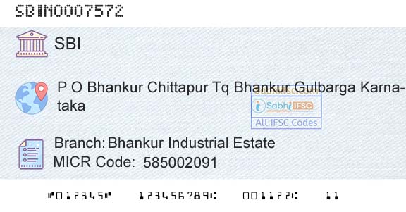 State Bank Of India Bhankur Industrial EstateBranch 