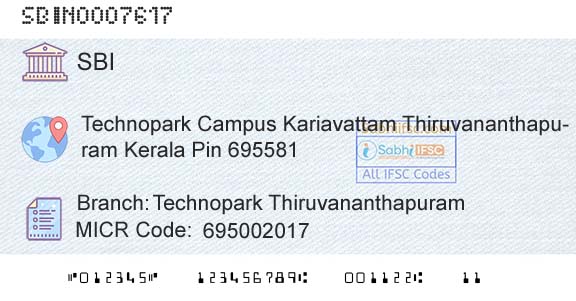 State Bank Of India Technopark ThiruvananthapuramBranch 