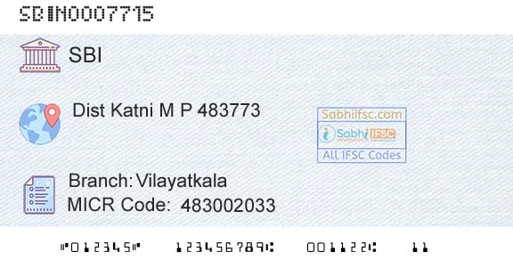 State Bank Of India VilayatkalaBranch 