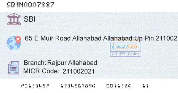 State Bank Of India Rajpur AllahabadBranch 