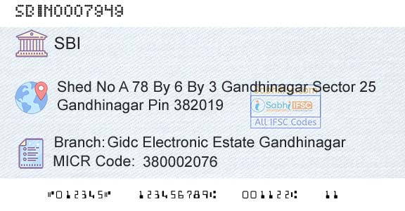State Bank Of India Gidc Electronic Estate GandhinagarBranch 