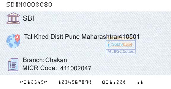 State Bank Of India ChakanBranch 