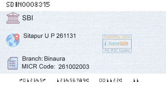 State Bank Of India BinauraBranch 