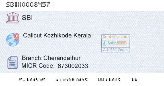 State Bank Of India CherandathurBranch 