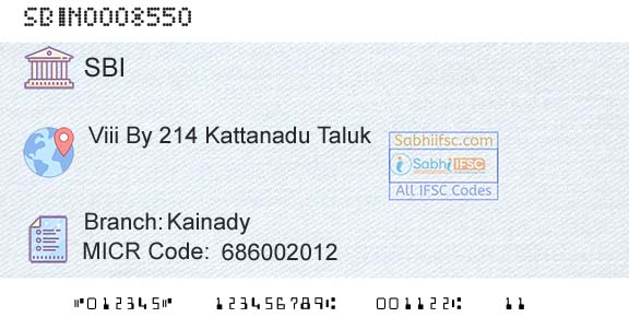 State Bank Of India KainadyBranch 